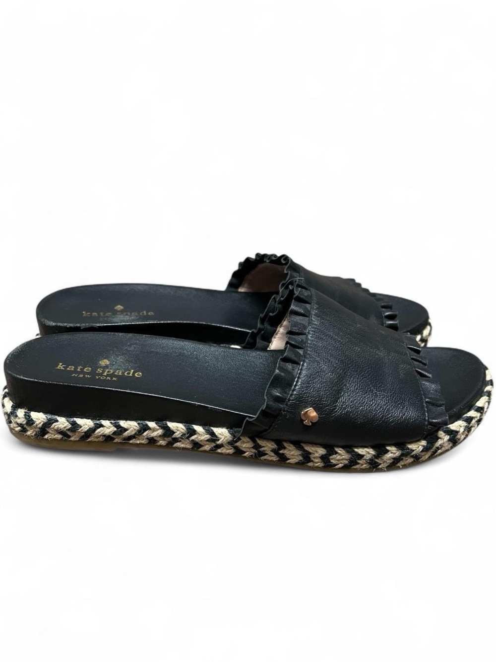 Kate Spade Zahara Leather Slip On Sandals Size 8